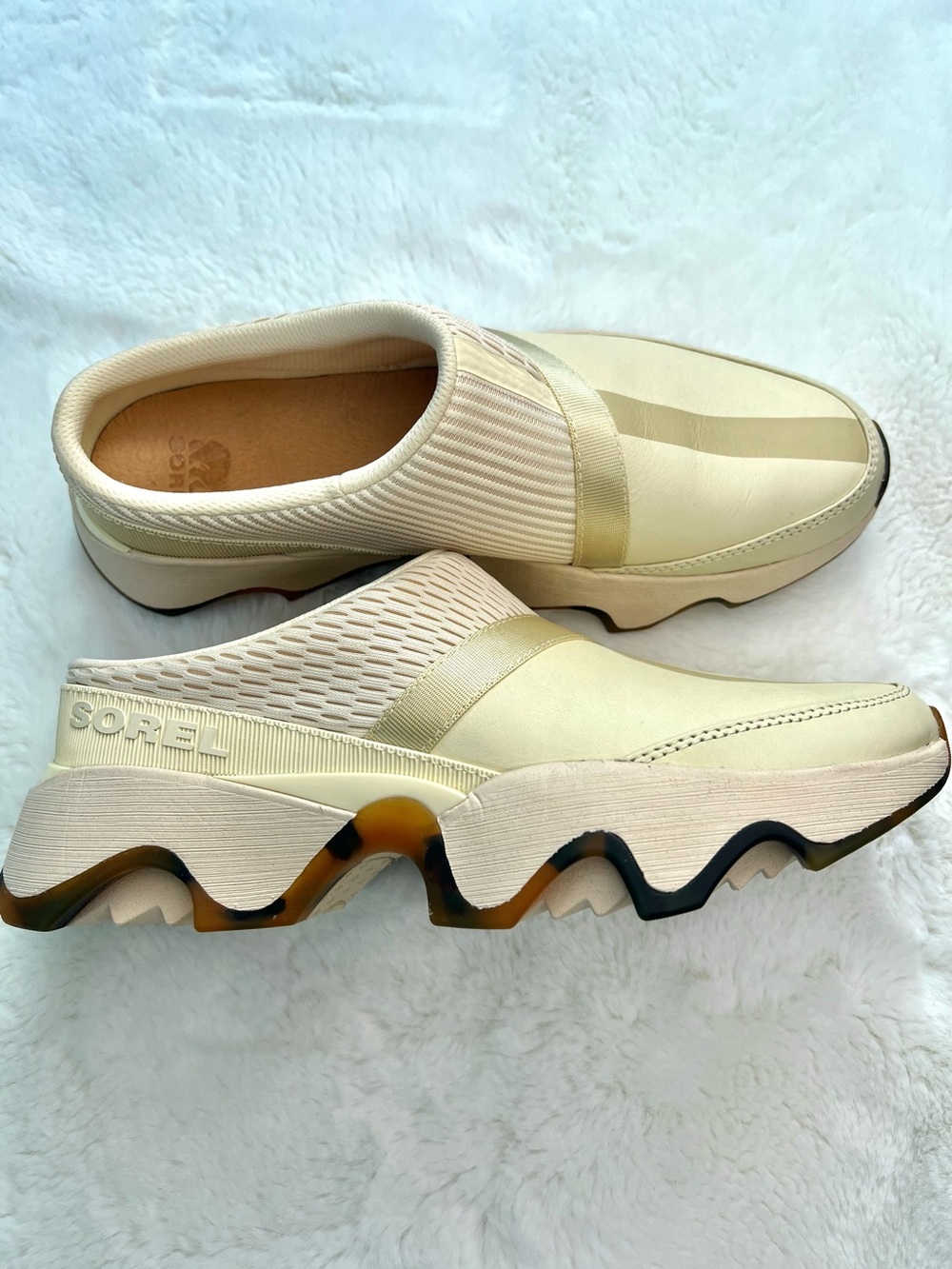 SOREL Kinetic Impact II Mule Sneakers Honey White Ceramic Size 9 - Picture 7 of 16